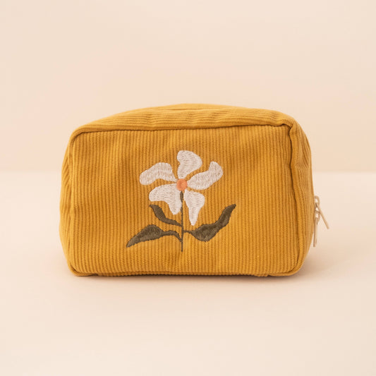 Corduroy Makeup Bag in Marigold