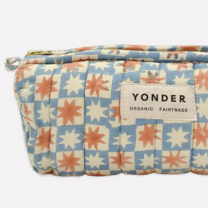 Quilted Barrel Case in Pinwheel Sky
