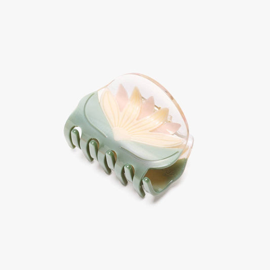 Water Lily White Lotus Flower Hair Claw Clip