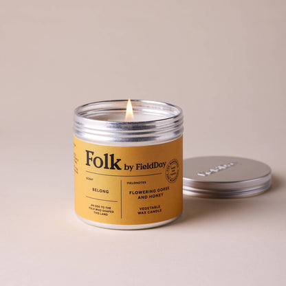 Belong Vegetable Wax Folk Tin Candle