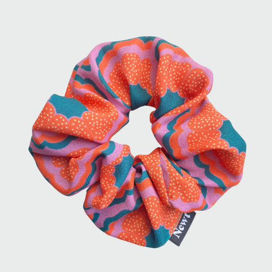 Zesty Print Silky Recycled Materials Hair Scrunchie