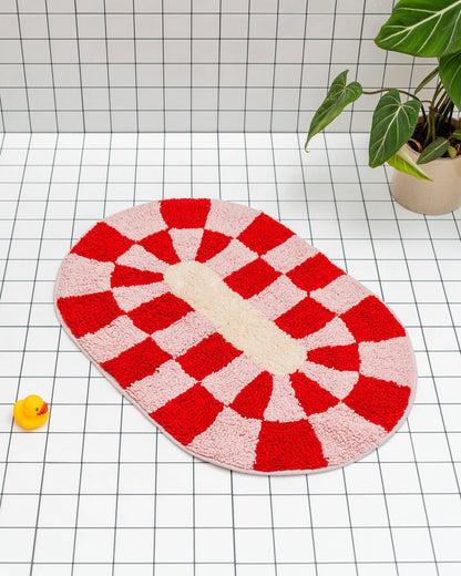 Rita Organic Cotton Bath Mat - Red