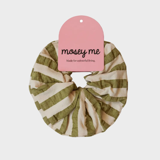 Pistachio Seersucker Scrunchie