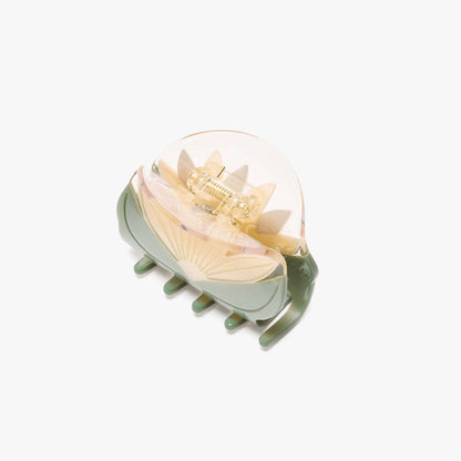 Water Lily White Lotus Flower Hair Claw Clip