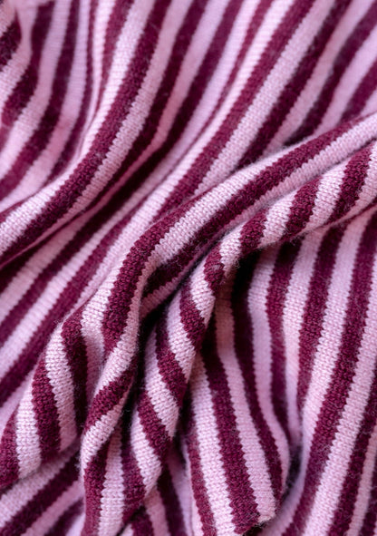 Triangle Scarf in Pink Stripe