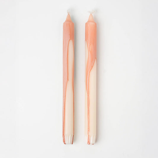 Flow Candles Peach - Set of 2