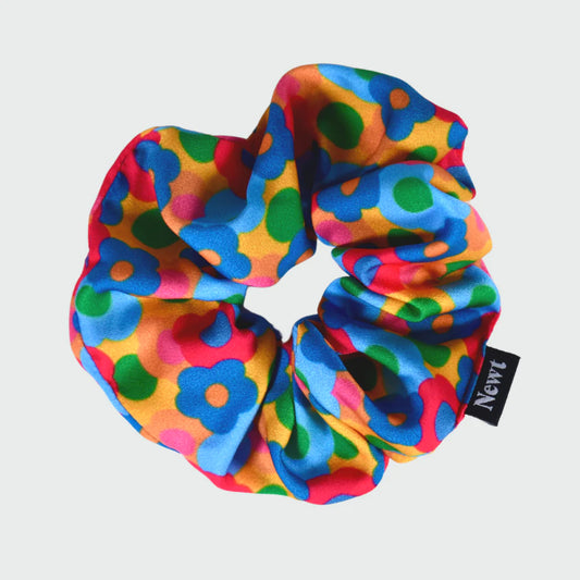 Bloom Print Silky Recycled Materials Hair Scrunchie