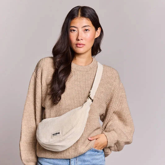 Andrea Beige Velvet Fanny Pack