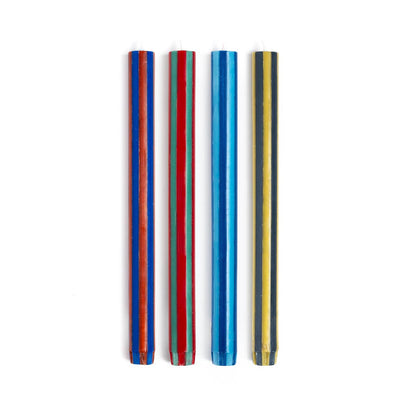 Stripe Dinner Candle Mixed Set - Colours Strong 1