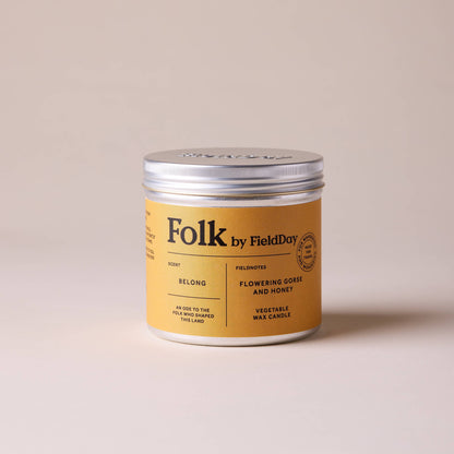 Belong Vegetable Wax Folk Tin Candle