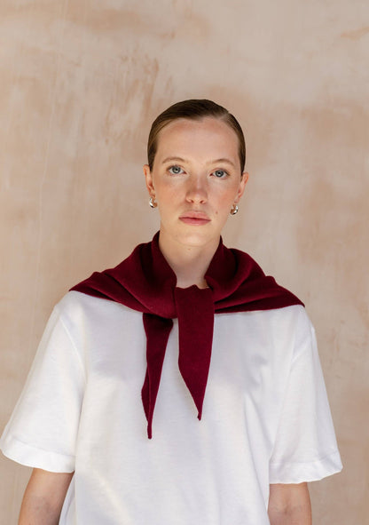 Triangle Scarf in Burgundy