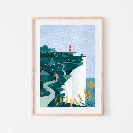 White Cliffs of Dover - Art Print: A3