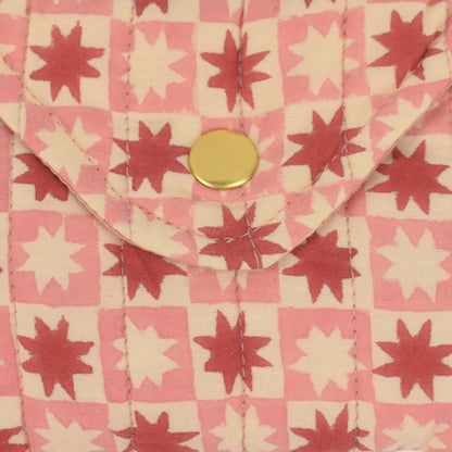 Quilted Popper Purse in Jam Pinwheel