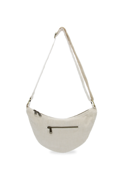 Andrea Beige Velvet Fanny Pack