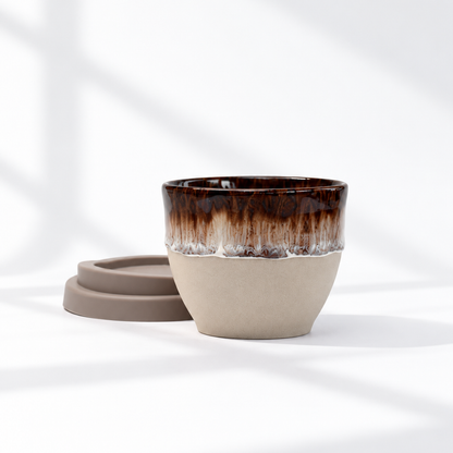 Rome Ceramic Travel Coffee Cup with Lid -  Primo