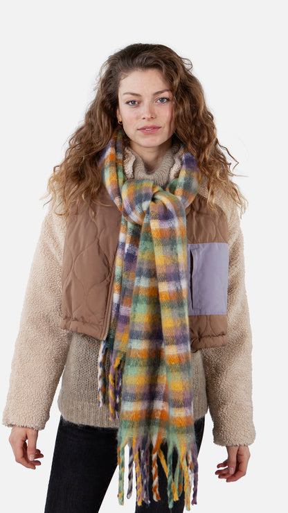 Plaity Scarf Recycled Materials - Green