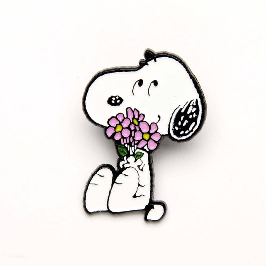 Peanuts Give Hugs Pin - Flowers