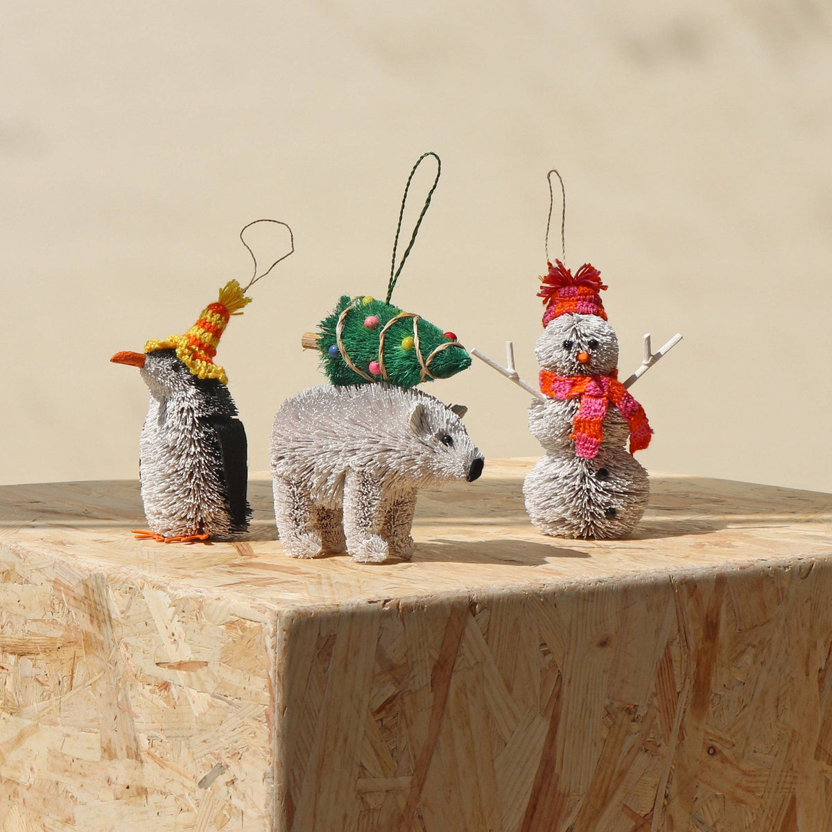 Bristle Snowman Decoration