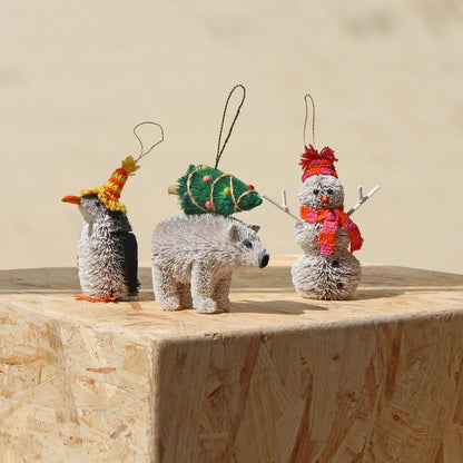 Bristle Snowman Decoration