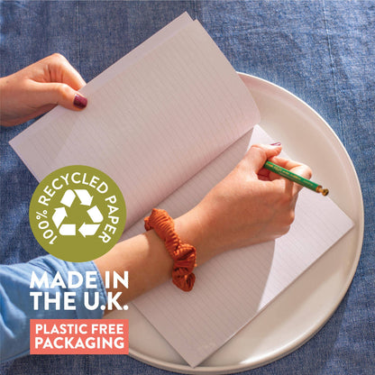 A5 Lay Flat Lined Notebook - Chartreuse Arches