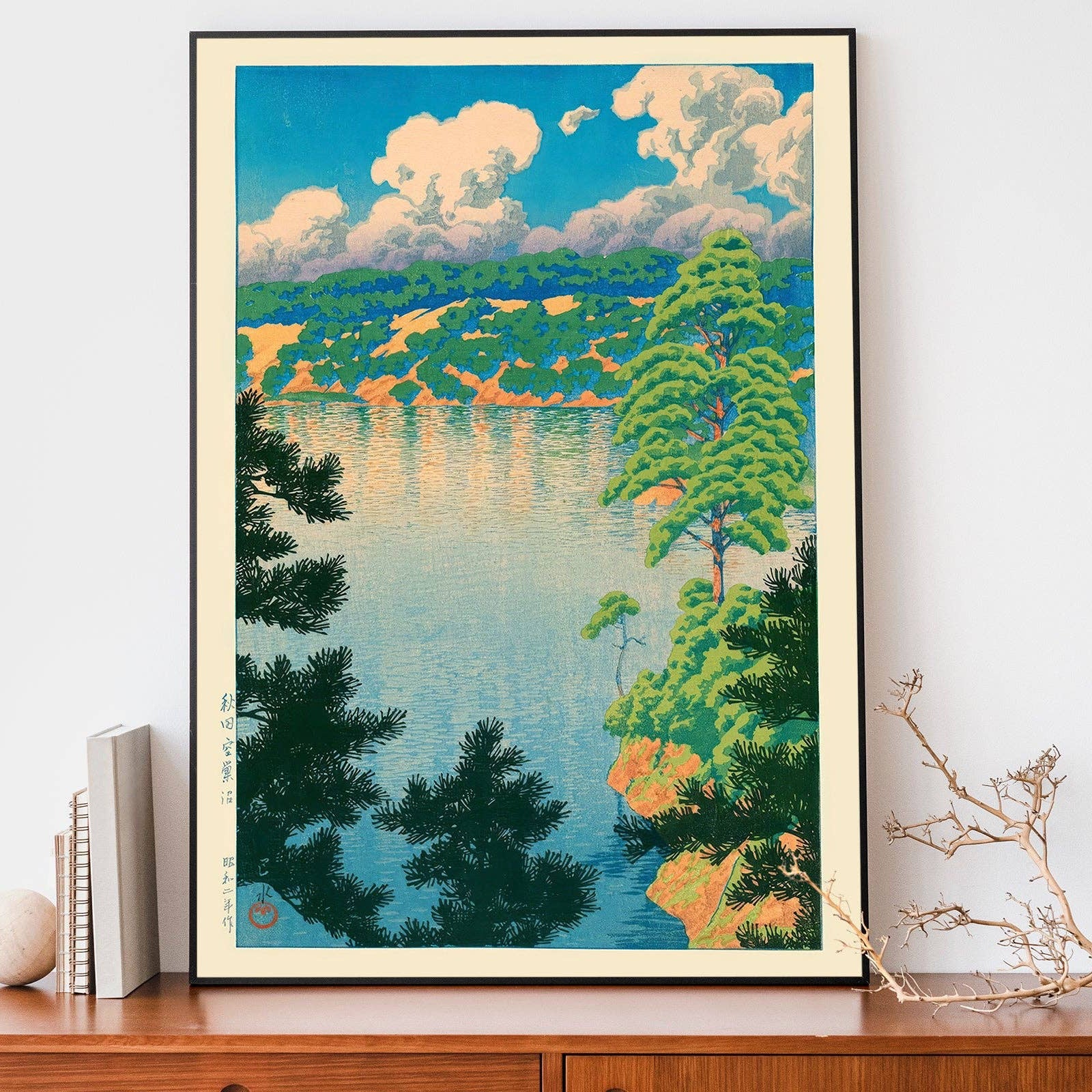 Akisu Lake by Kawase Hasui Print 30x40 cm