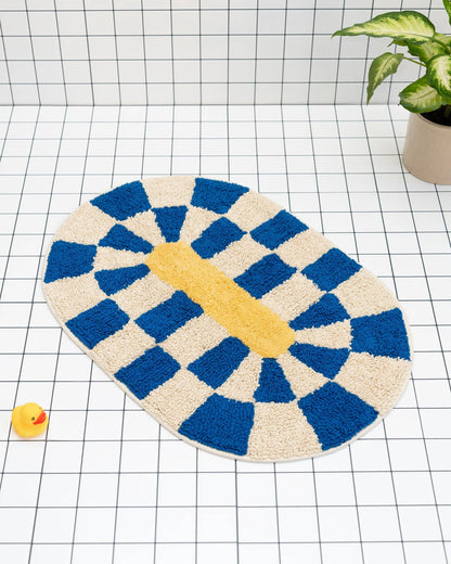 Rita Organic Cotton Bathmat: Blue