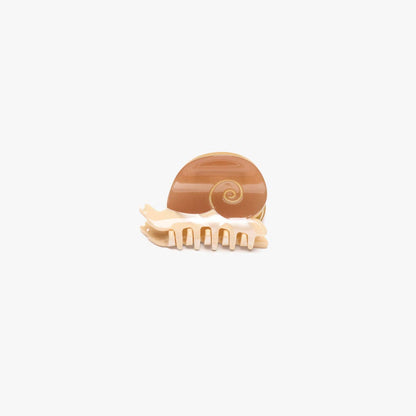 Mini Snail Hair Claw Clip Accessory Brown Earth Acetate