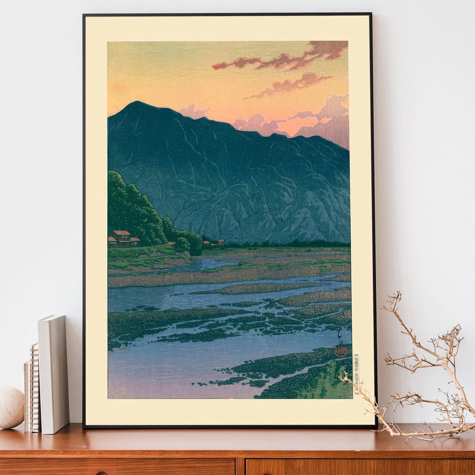 Mountain in the evening by Kawase Hasui Print 30x40 cm