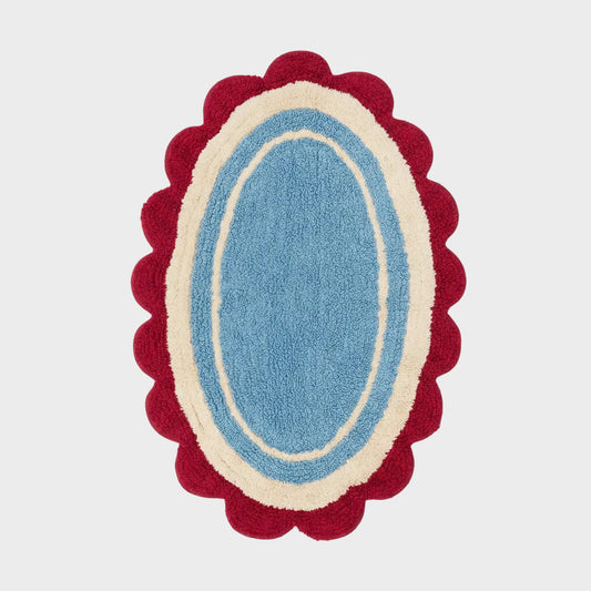Carmen Organic Cotton Bathmat: Light blue
