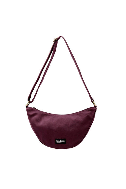 Andrea Banana Bag in Plum - Ethically Manufactured Bag