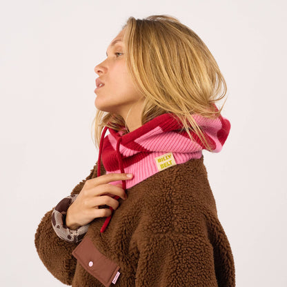 Balaclava - Striped, pink and burgundy