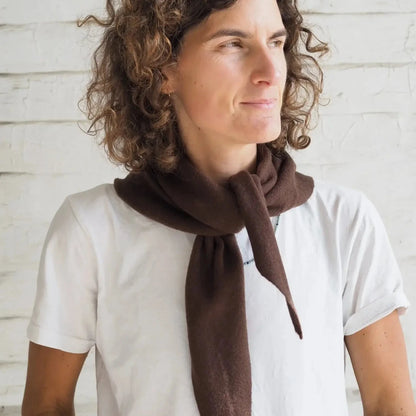 Roake Studio Triangle Scarf - Chocolate Brown