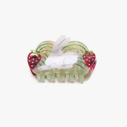 Strawberry Fields White Rabbit Hair Claw Clip
