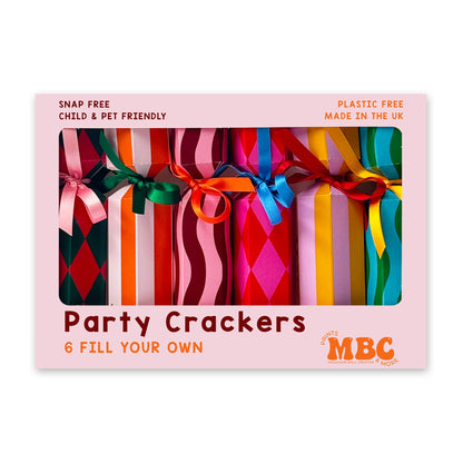 Multicoloured Stripe Pattern Christmas Crackers