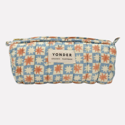 Quilted Barrel Case in Pinwheel Sky