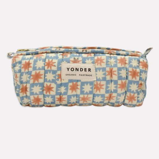 Quilted Barrel Case in Pinwheel Sky