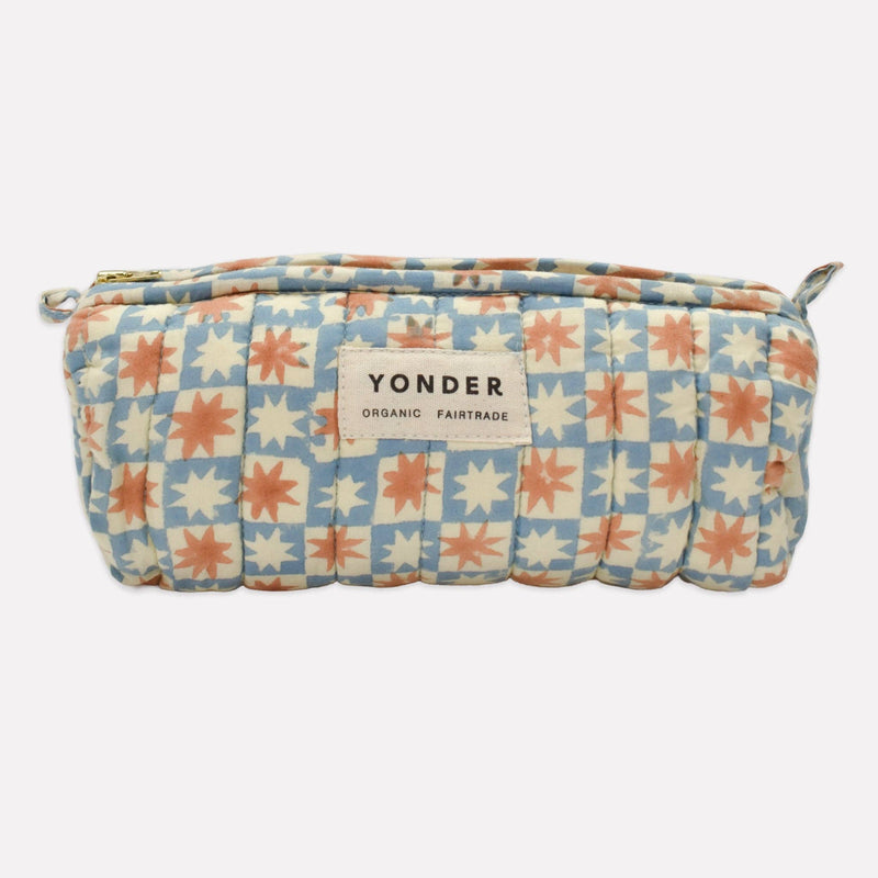 Quilted Barrel Case in Pinwheel Sky