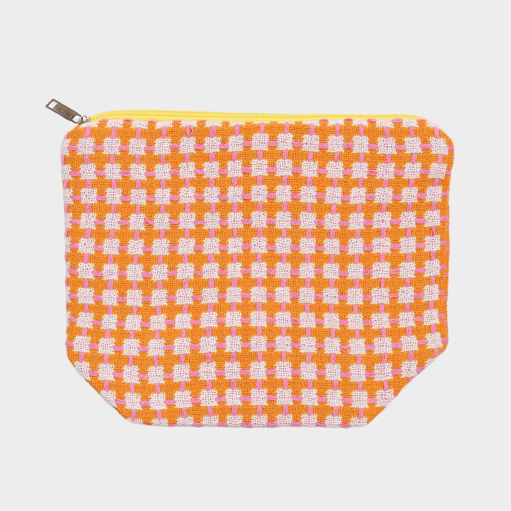 Recycled Cotton Wash Bag: Orange & Pink