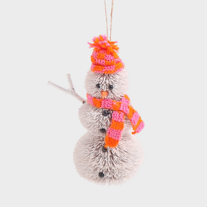 Bristle Snowman Decoration