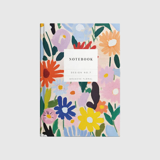 Hardback Notebook Kaleido No.7 Gouache Floral