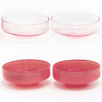 Snack Bowl Claude in Pink, Set of 4: Glass