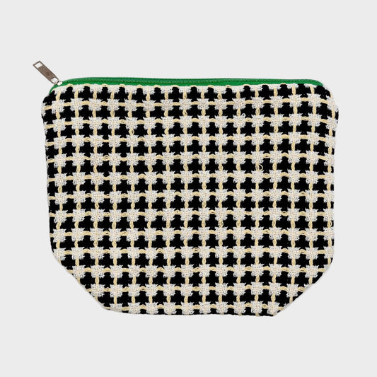 Recycled Cotton Wash Bag: Navy & Yellow