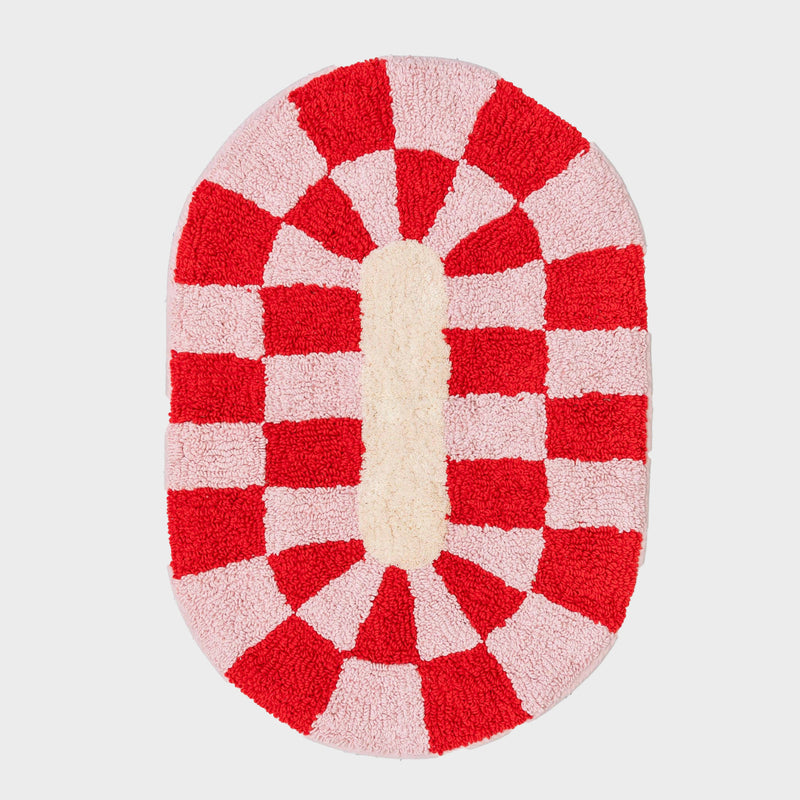 Rita Organic Cotton Bath Mat - Red