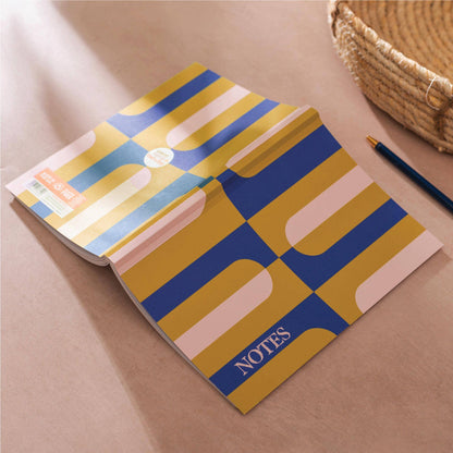 A5 Lay Flat Lined Notebook - Chartreuse Arches