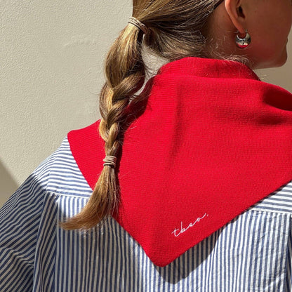 Triangle Scarf in Red