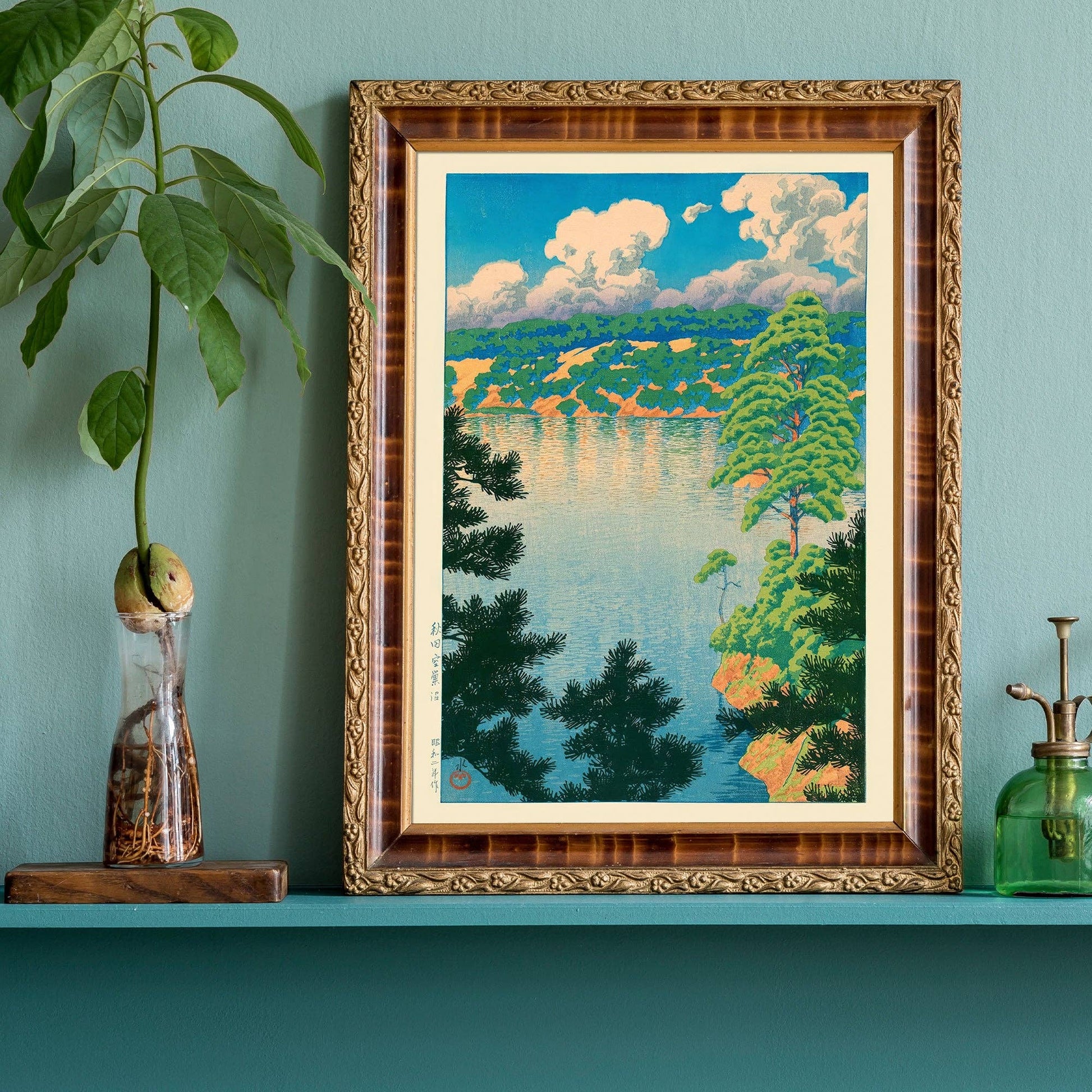 Akisu Lake by Kawase Hasui Print 30x40 cm