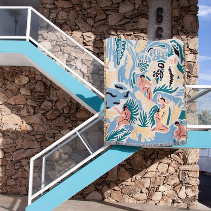 Kimbie Throw Blanket Wall Hanging by Slowdown Studio