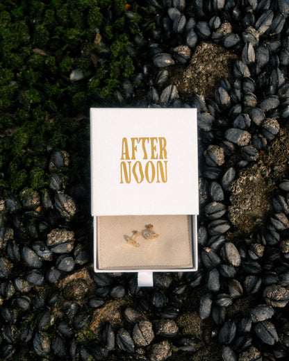 Spiral Stud Earrings - Gold Plated Recycled Sterling Silver