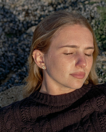 Solar Stud Earrings - Gold Plated Recycled Sterling Silver