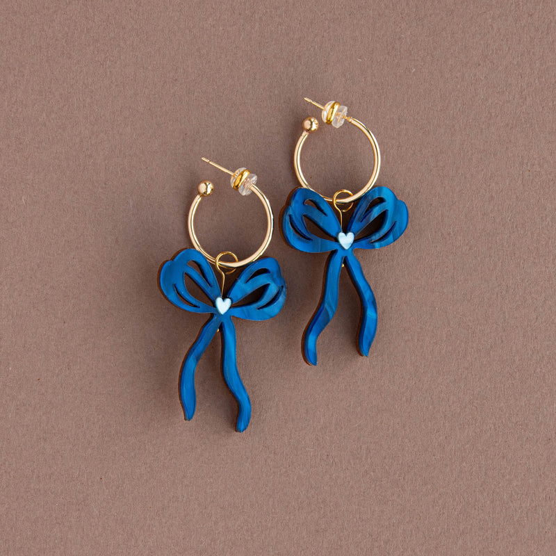 Bow Hoop Earrings